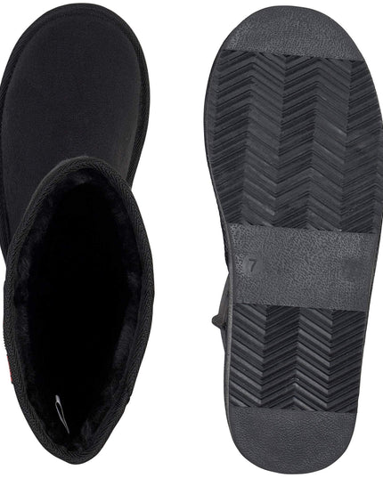 SIZE 38: Alpine Swiss Womens 11.5” Tall Mid Calf Winter Boots Faux Shearling Aussie Classic BLK 7 M US