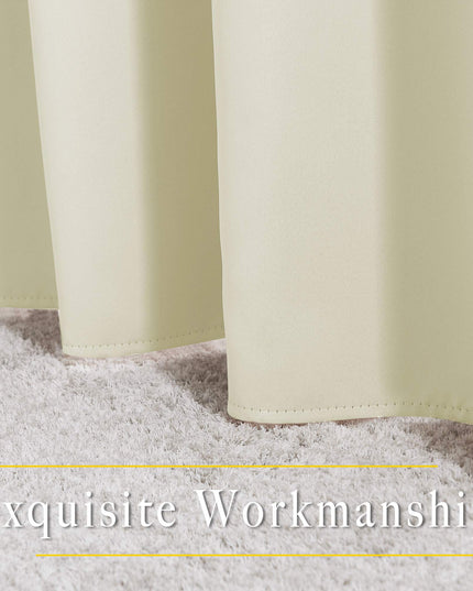 NICETOWN Room Darkening Beige Curtain  167.6 cm wide x 213 cm long .