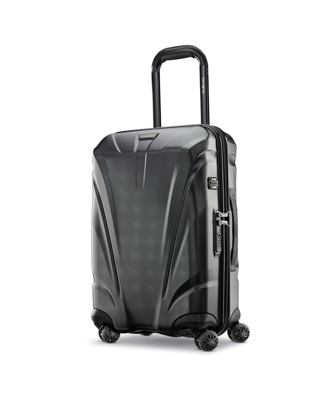 Samsonite Xcalibur XLT Spinner Hard Side Wheeled Carry On Travel Suitcase with USB Charging Port, Packing Cubes, and Adjustable Handle, Black