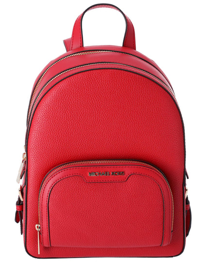 Michael Kors Jaycee Medium Pebbled Leather Backpack (bright Red)