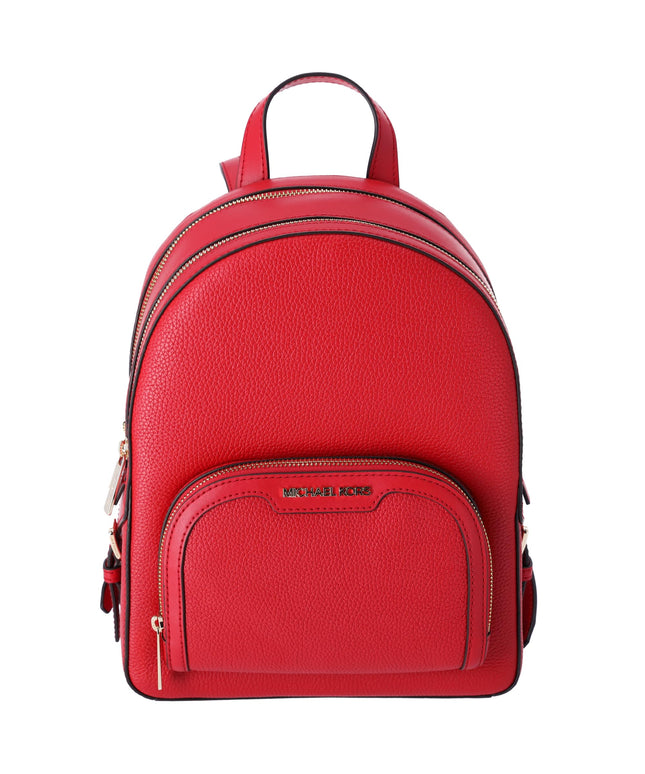 Michael Kors Jaycee Medium Pebbled Leather Backpack (bright Red)