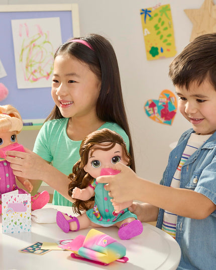 Baby Alive Time for School Baby Doll Set, Back to School Toys for 3 Year Old Girls & Boys & Up, 12 Inch Baby Doll, Brown Hair