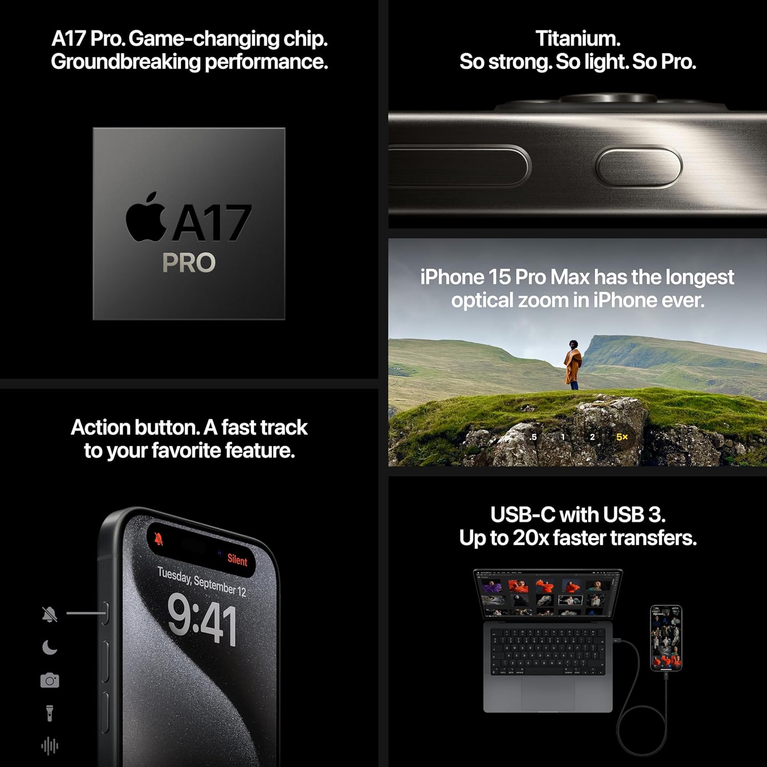 Apple iPhone 15 Pro Max Smartphone Natural Titanium
