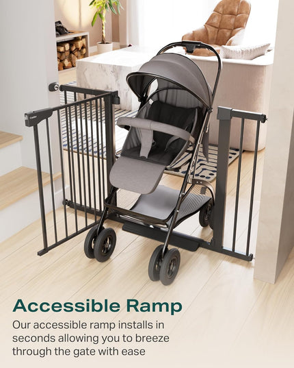 Cumbor Baby Gate for Stairs, Mom's Choice Awards Winner,Black