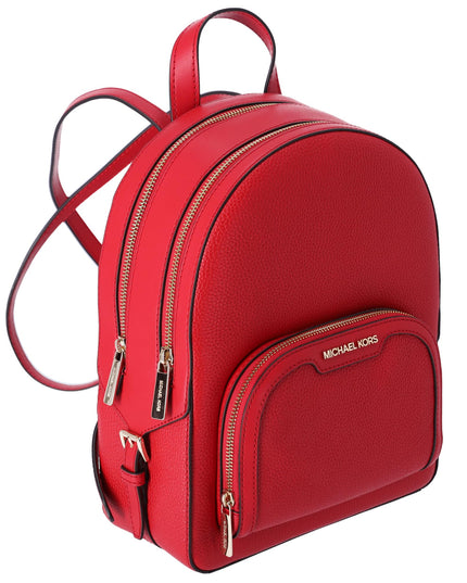 Michael Kors Jaycee Medium Pebbled Leather Backpack (bright Red)