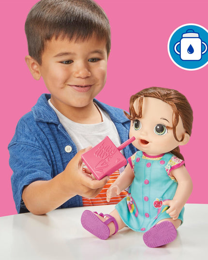 Baby Alive Time for School Baby Doll Set, Back to School Toys for 3 Year Old Girls & Boys & Up, 12 Inch Baby Doll, Brown Hair