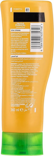 Herbal Essences Bee Strong Strengthening Conditioner with Honey Essences for Weak Hair, 360 ml