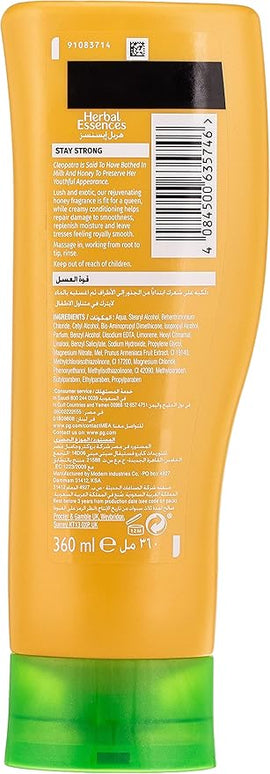 Herbal Essences Bee Strong Strengthening Conditioner with Honey Essences for Weak Hair, 360 ml