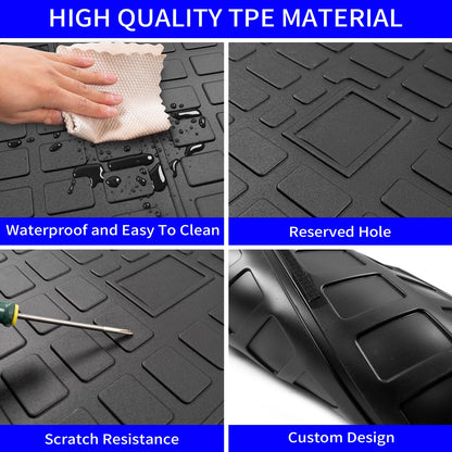 Rongtaod Cargo Mat Compatible With 2015-2024 Ford Edge (Not Fit Sel) Trunk Mat Trunk Liner Tpe Cargo Liner Back Seat Cover Protector 2023 Edge Accessories (Backrest Mats+Trunk Mat)