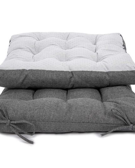 Rocking Chair Cushion Comfortable Tufted Seating Pads Non-Skid Backed Set of Cushion Back and Seat Bottom for Porch Rocker Outdoor Indoor Office Dining Chairs (24"x17" Back, 17"x17" seat, Dark Grey)