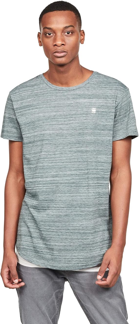 G-Star RAW Starkon Loose T-Shirt in heathered teal worn by male model
