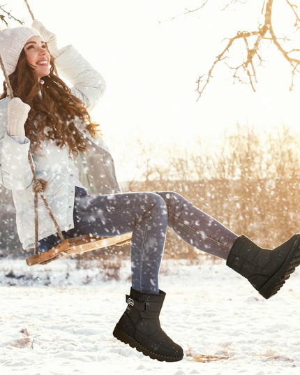 SIZE: 39 - Ablanczoom Womens Winter Snow Boots With Warm Fur Lining Comfortable Non Slip Ankle Booties Outdoor Waterproof Walking Boots for Women