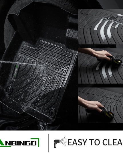 ANBINGO®-Floor Mats Custom for Volkswagen Golf/Golf Alltrack/Golf GTI/Golf R/Golf Sportwagen MK7 2015-2021 Waterproof Car Mats All Weather Mats Floor Liners VW Accessories Front& Rear Full Set Black