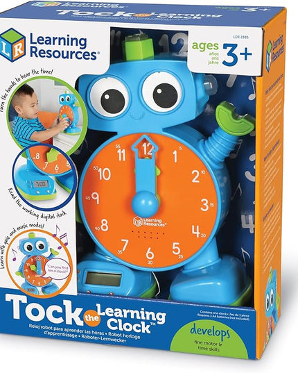 Learning Resources Tock The Learning Clock Pink, 1 Piece, Ages 3+, Educational Talking Clock