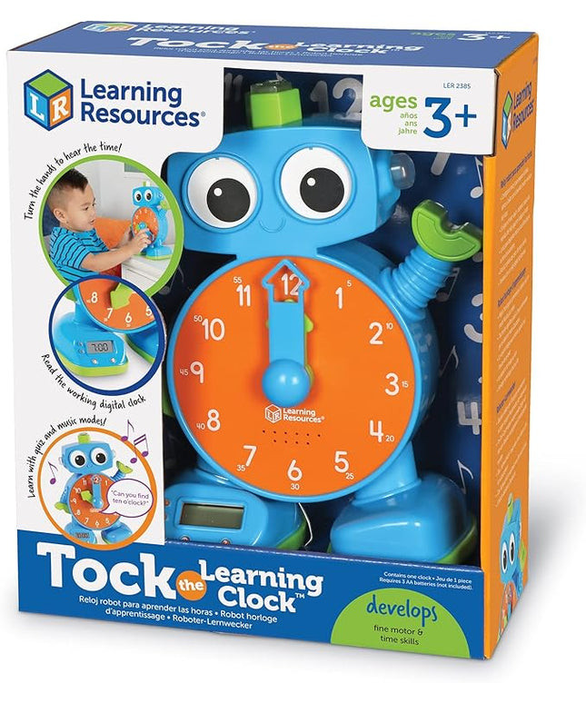 Learning Resources Tock The Learning Clock Pink, 1 Piece, Ages 3+, Educational Talking Clock