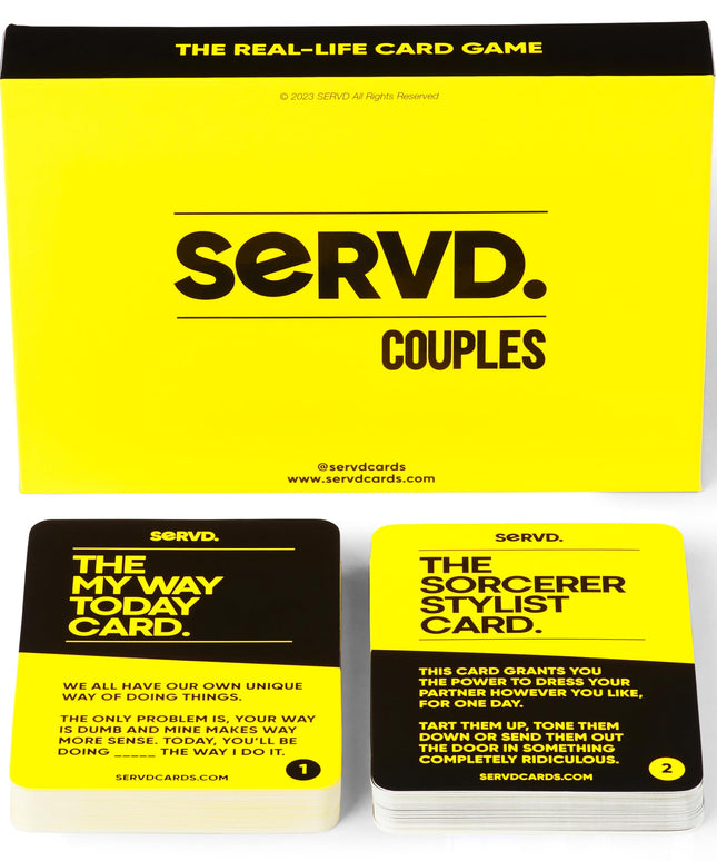 SERVD - Couples - The Hilarious Real-Life Couples Card Game | A Funny Couples Gift for Anniversary, Valentines Day, Christmas, Date Nights & More | Unique Couples Strategy Game