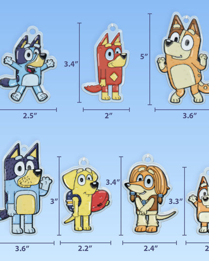 Bluey Window Art Suncatchers Kit for Kids to Paint, Great at-Home Craft Activity or Birthday Party Idea, Toys for Ages 3, 4, 5, 6