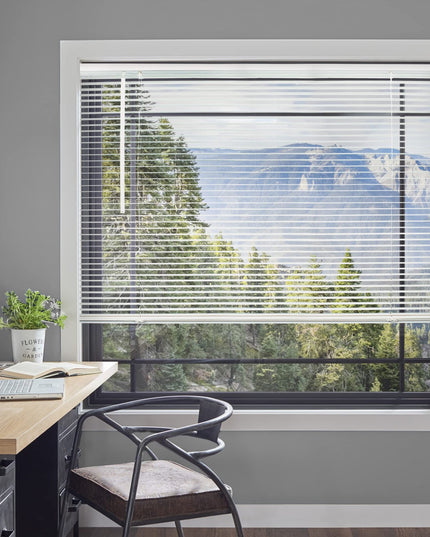 CHICOLOGY Blinds for Windows, Gloss White,  152.4 W x 152.4 H cm
