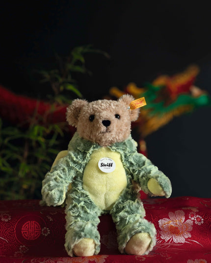 Steiff Teddy Bear with Dragon Hoodie Costume, Chinese Zodiac Signs, Teddy Stuffed Animal, Plush Bear Cuddly Toy, Machine Washable, 11"