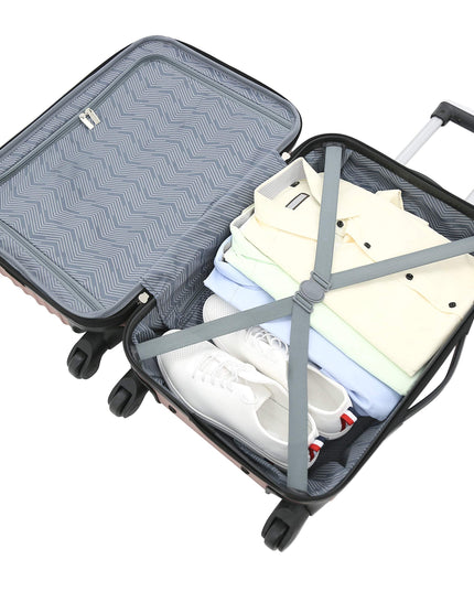 Travelers Club Expandable Midtown Hardside 4-Piece Luggage Travel Set, Rose Gold