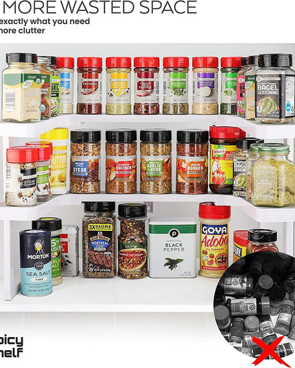 Spicy Shelf Patented Spice Rack and Stackable Organizer