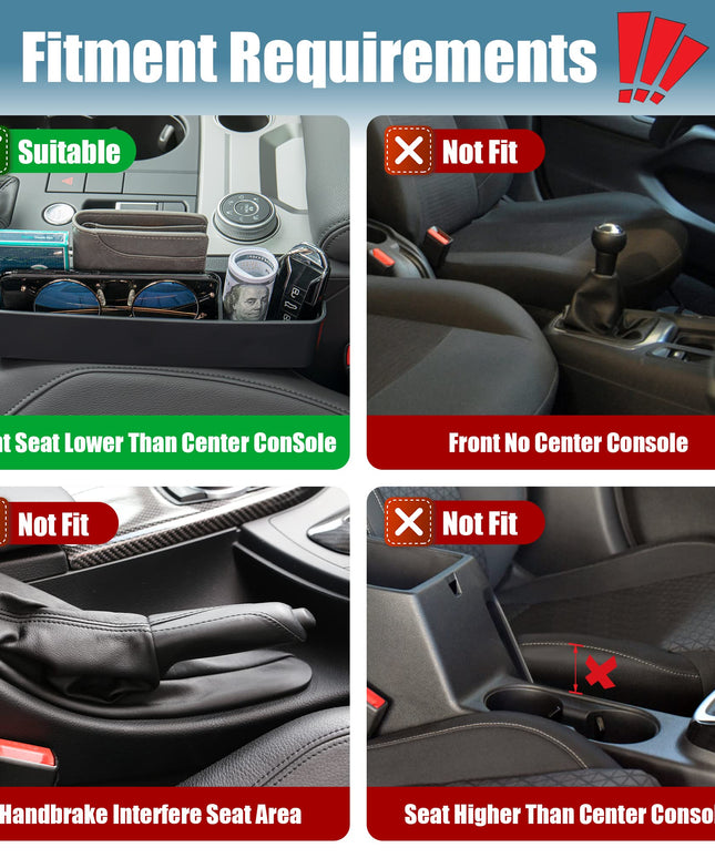 Paffenery 1 Pcs Car Seat Gap Filler Organizer Storage Box for Car Seat Organizer Between Seats