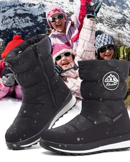 K KomForme Kids Snow Boots for Boys Girls Toddler Winter Outdoor Boots Waterproof with Fur Lined (Toddler/Little Kid/Big Kid)