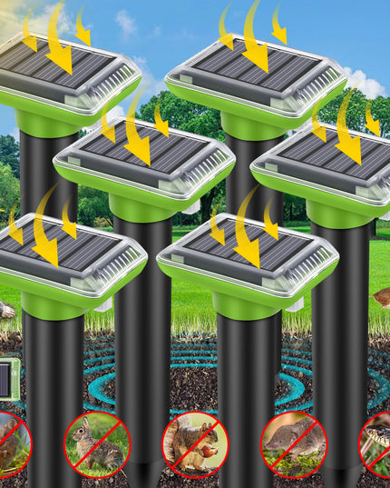 New Solar Energy Rat Repellent Vibration Ultrasonic Rat Repellent Farm Outdoor Electronic LED Farm Snake Repellent Device