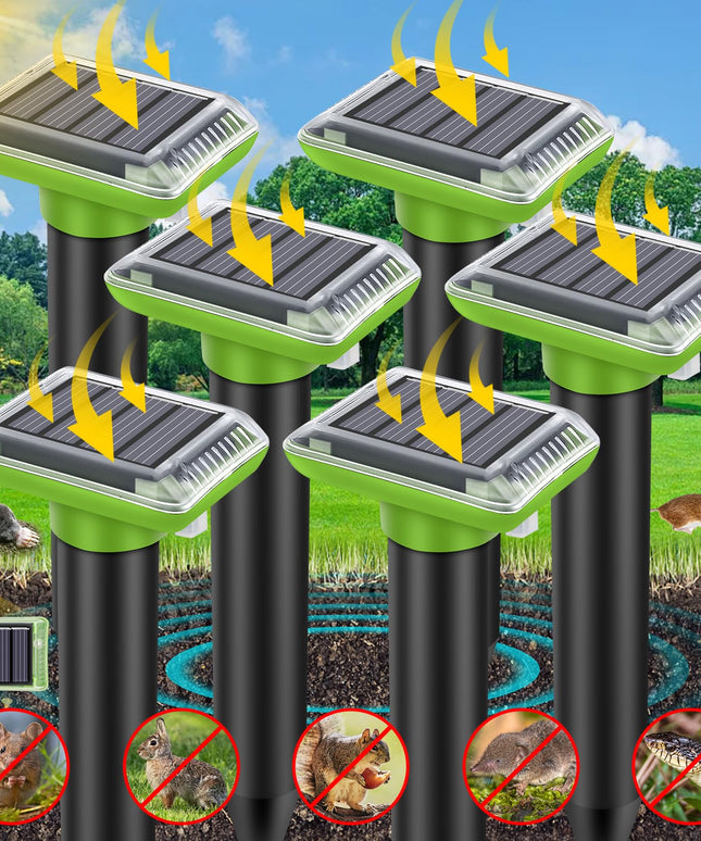 New Solar Energy Rat Repellent Vibration Ultrasonic Rat Repellent Farm Outdoor Electronic LED Farm Snake Repellent Device
