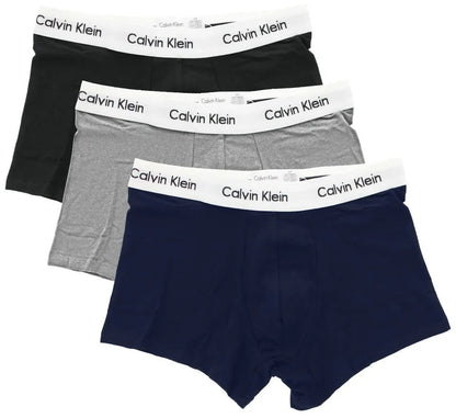 Calvin Klein Men’S Low Rise Trunks 3-Pack Classic Fit, Cotton Stretch Underwear