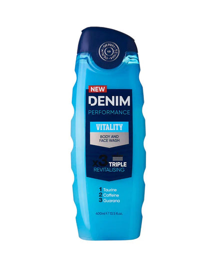 Denim new Performance VITALITY Body And Face Wash x3 400ml