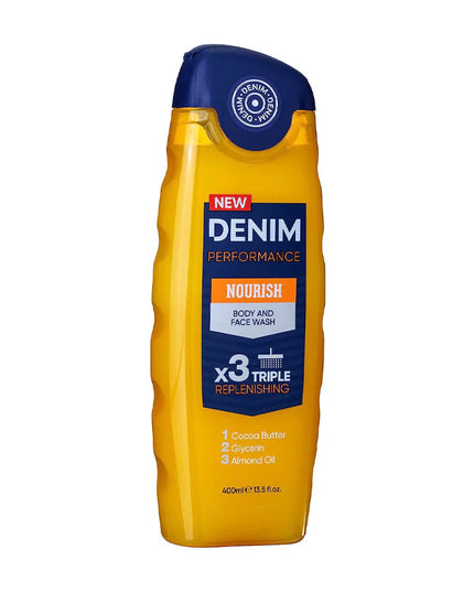Denim new Performance NOURISH Body And Face Wash x3 400ml