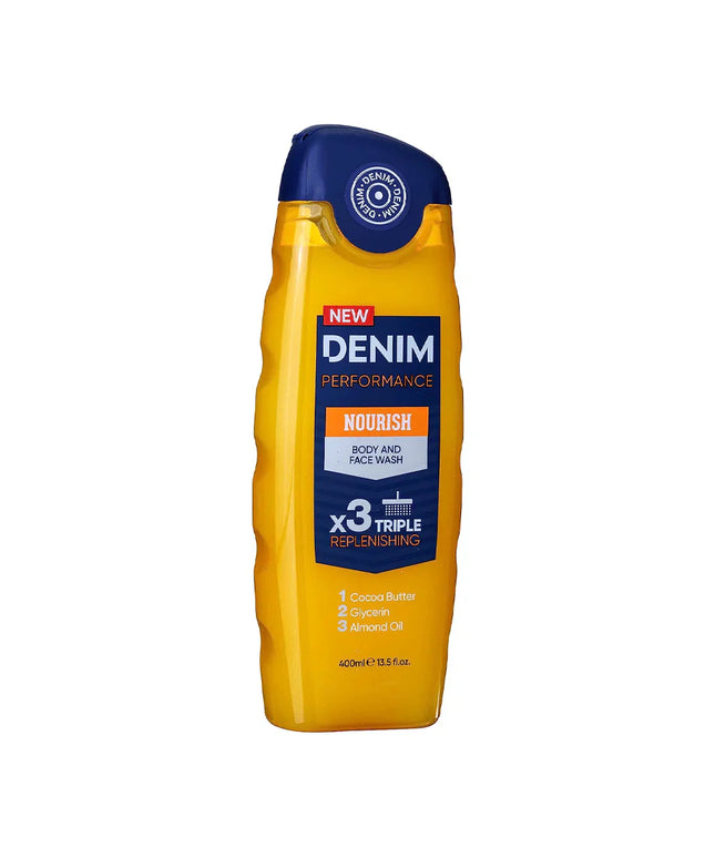 Denim new Performance NOURISH Body And Face Wash x3 400ml