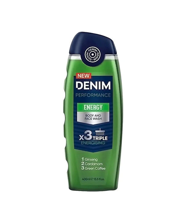 Denim Performance Energy Body & Face Wash 400ml shower gel