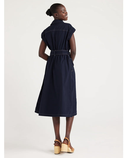 SIZE: XS - Free Assembly Women's Belted Utility Midi Dress