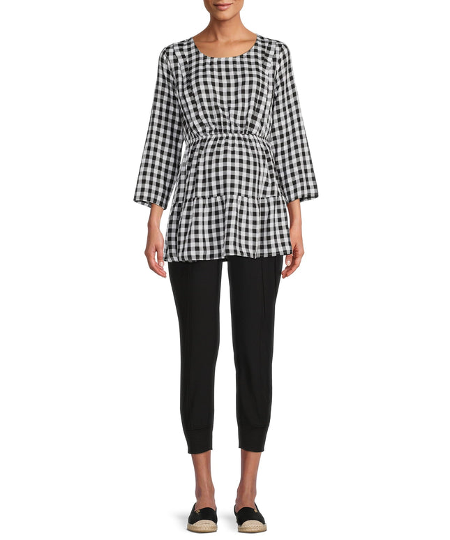 SIZE: M(8-10) - Time and Tru Women's Maternity Jogger Pants