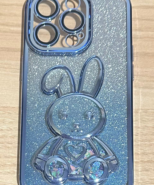 3D Bunny Phone Case Compatible with iPhone 14 Pro Case,