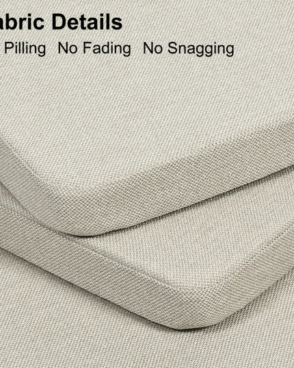 Shinnwa Chair Cushions for Dining Chairs 6 Pack, Kitchen Chair Cushions with Ties, Non-Slip Dining Chair Pads with Machine Washable Cover, 43x42CM, Beige