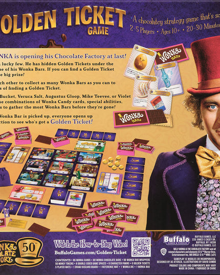 SEALED - Buffalo Games - Willy Wonka's The Golden Ticket Game, 10 years