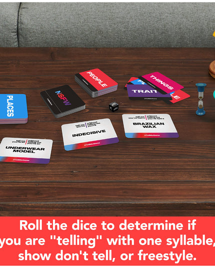 Spin Master Games Tell Me Without Telling Me - The Viral Trend, Now A Hilarious Party Game for Bachelorette, College, Birthdays, & More, for Adults Ages 18 and up
