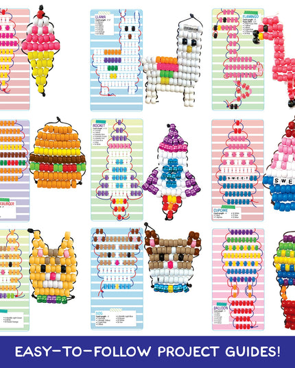 Made By Me Ultimate Bead Pets by Horizon Group USA, Bead Pets Crafts for Kids, Includes Over 1400 Beads, Cording, Keychains & Carabiner Clips, Design Templates, Storage Cases & More
