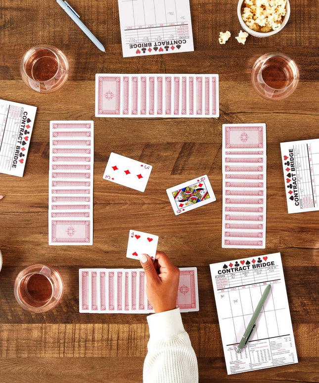 Best Paper Greetings Bridge Score Cards with Trick Values (Pack of 5, Total 250 Sheets)