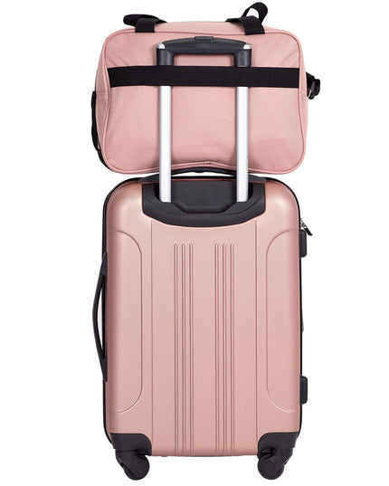 Travelers Club Expandable Midtown Hardside 4-Piece Luggage Travel Set, Rose Gold