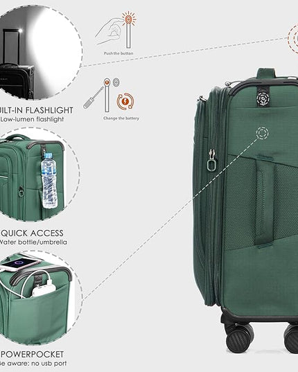 Verage Teldo Softside Expandable Spinner Wheel Luggage