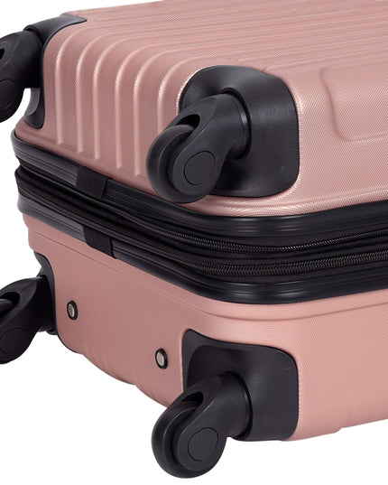Travelers Club Expandable Midtown Hardside 4-Piece Luggage Travel Set, Rose Gold