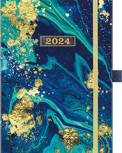 2024-2026 Pocket Planner/Calendar - 3 Year Monthly Planner 2024-2026 with 63 Notes Pages, Jan. 2024 - Dec. 2026, 3.8" x 6.4", Monthly Calendar 2024-2026 with Inner Pocket + Pen Hold - Blue