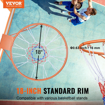 VEVOR 18-inch standard basketball rim top view