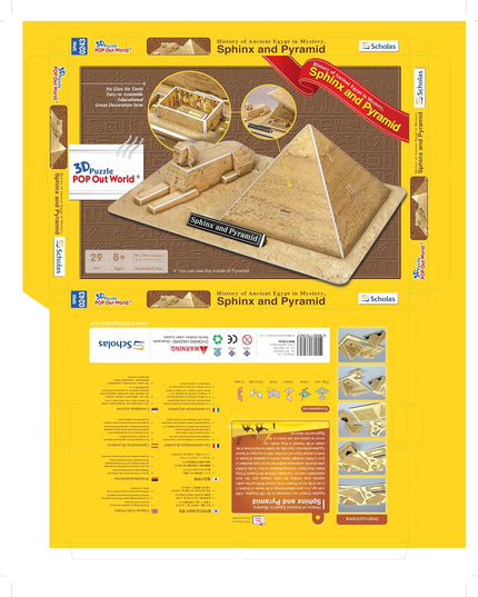 Pop Out World 3D Puzzle - World Architecture Series "Sphinx and Great Pyramid of Giza - Egypt"