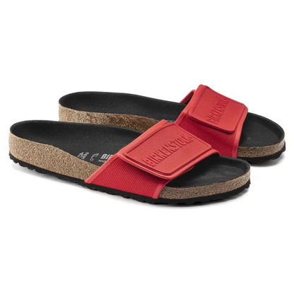 Birkenstock Adjustable Red Regular Fit Velcro Sliders ( Without Box )