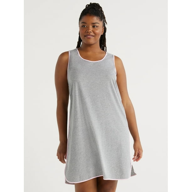 SIZE: XL - Joyspun Women's Cotton Blend Sleeveless Sleep Chemise